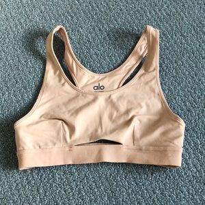 Light Pink Alo Yoga Racerback Sports Bra